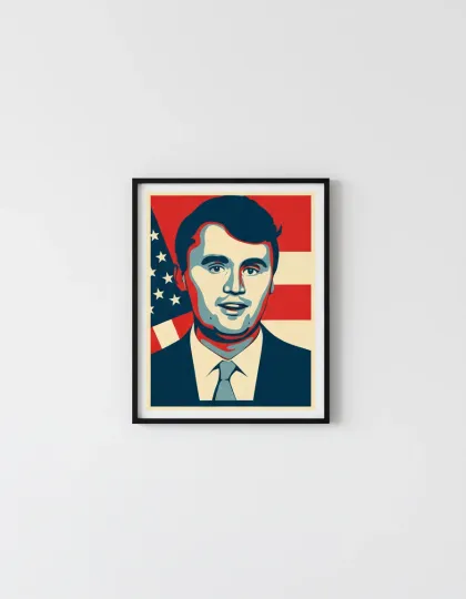 Charlie Kirk Portrait Poster Vertical Premium Matte