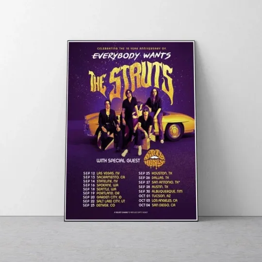 Discover The Struts September & October 2025 Poster - Vertical Wall Decor, No Frame