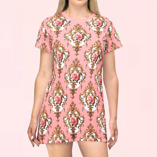 Discover Baroque Rose Diamante Disney 3D Women's T-shirt Dress
