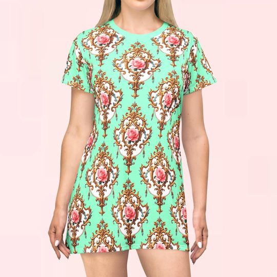 Discover Baroque Rose Diamante Disney 3D Women's T-shirt Dress