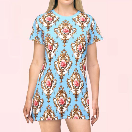 Discover Baroque Rose Diamante Disney 3D Women's T-shirt Dress