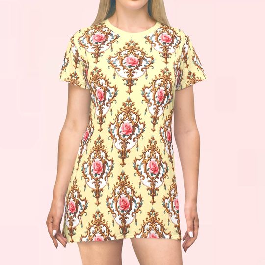 Discover Baroque Rose Diamante Disney 3D Women's T-shirt Dress