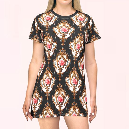 Discover Baroque Rose Diamante Disney 3D Women's T-shirt Dress