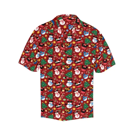Discover Disney Mickey Christmas Ornaments Red Hawaiian Shirt