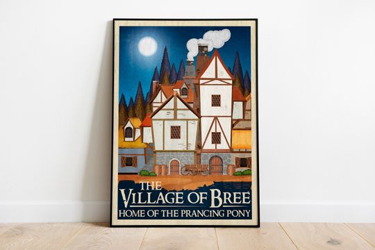 Discover Lord of the Rings Retro Travel Poster: Bree Retro Ad Fantasy Wall Art