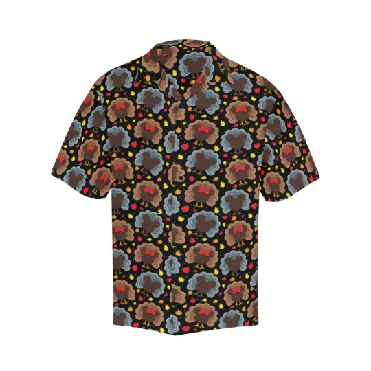 Disney Mickey Turkeys Brown Hawaiian Shirt