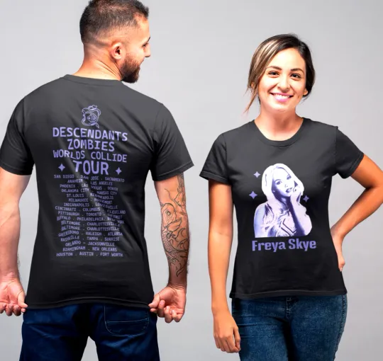 Discover Freya Skye Concert Merch Disney Fans Music Double Sided T-Shirt