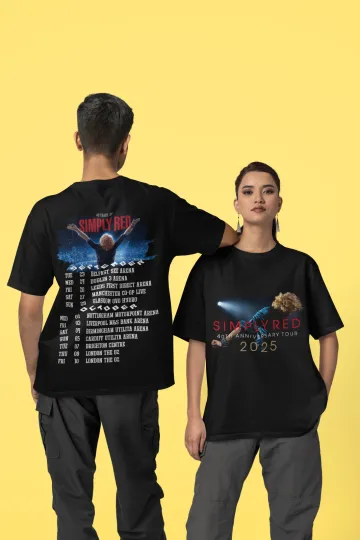 Discover Simply Red 40th Anniversary Tour T-Shirt Front and Back Print