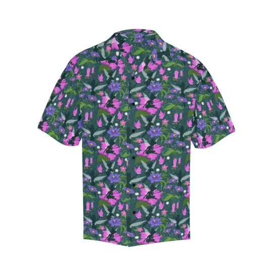 Disney Tinker Bell Fairies And Flowers Green Hawaiian Shirt