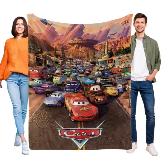 Discover Cars McQueen Disney Cars Flannel Blanket Bed sofa Couch Throw Birthday Gift