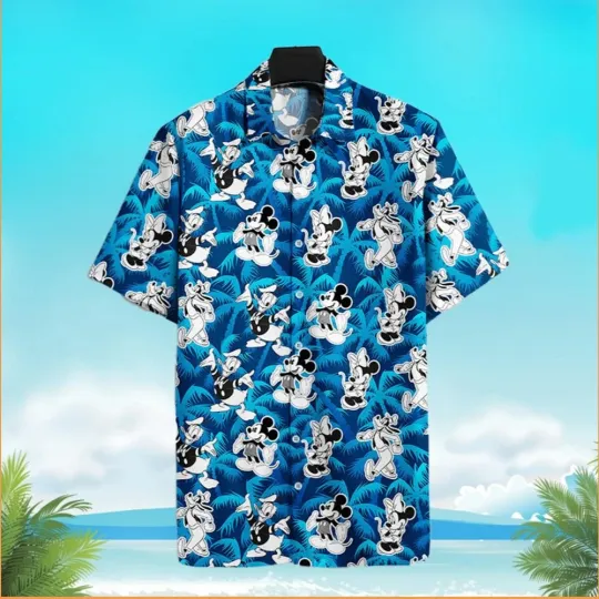 Discover Disney Hawaiian Shirt Summer Beach Mickey And Friends Palm Tree Aloha Shirt