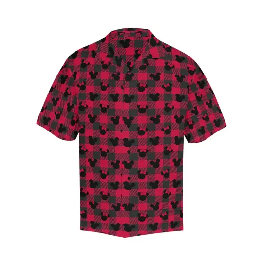 Discover Disney Mickey Buffalo Plaid Hawaiian Shirt