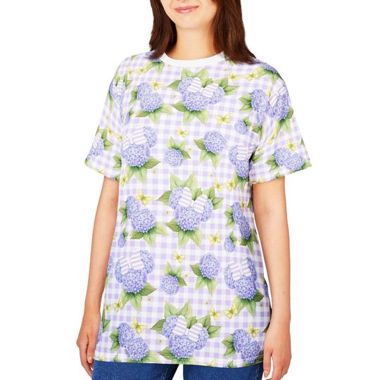 Lavender Hydrangea Minnie Disney 3D T-Shirt, Disney World Cosplay Shirt