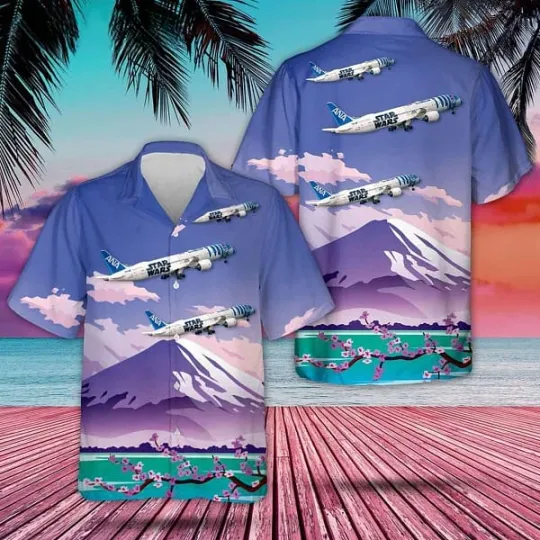 Disney Star Wars Boeing Dreamliner Hawaiian Shirt