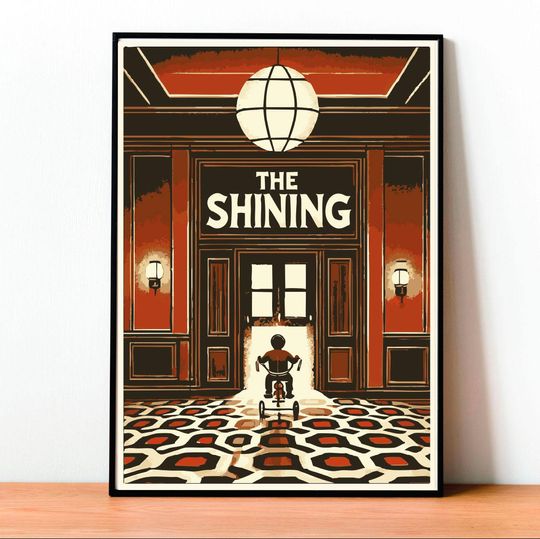 The Shining Poster  Stephen King, Kubrick Art Print, Vintage, Wall Art, Movie, Modern Design, Classic Horror Book cover Poster, Ghost Print