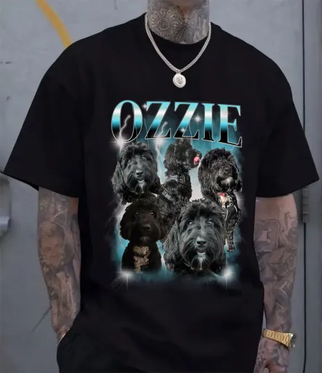 Discover Personalised Pet Bootleg T-Shirt Custom Cat Dog Image Name Birthday Gift Tee Top