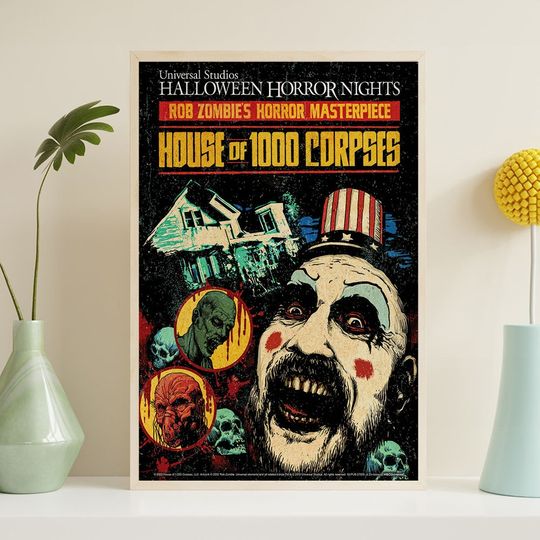House Of 1000 Corpses horror Movie Canvas Poster, HD Poster print, Vintage Poster, Art Collectibles, Home decor, Wall Art, Unframed