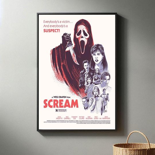 Discover Scream Movie Poster | High Quality Canvas Print I 2025 Movie Poster | Modern Room Decorative Arts | Popular Film Gift