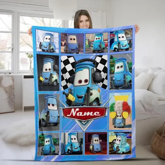 Discover Disney Pixar Cars Guido Collage Customize Fleece Blanket