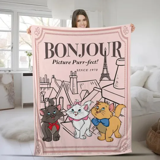 Disney The Aristocats Marie & Friends Purr-fect Customize Fleece Blanket