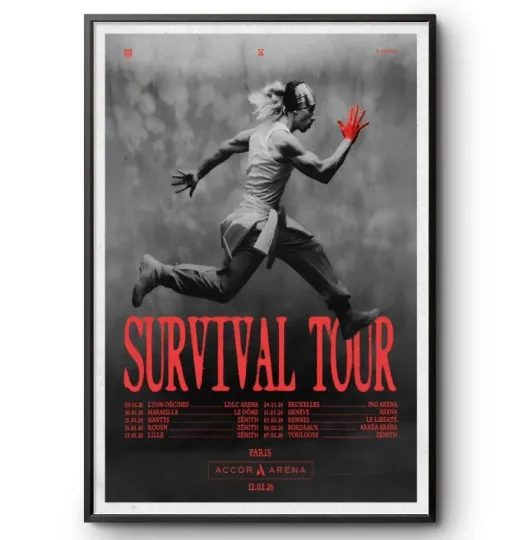 SURVIVAL TOUR ARENAS 2026 Rilès Poster, Music Fan Gift