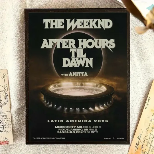 Weeknds After Hours Til Dawn Tour With Anitta Latin America 2026 Poster