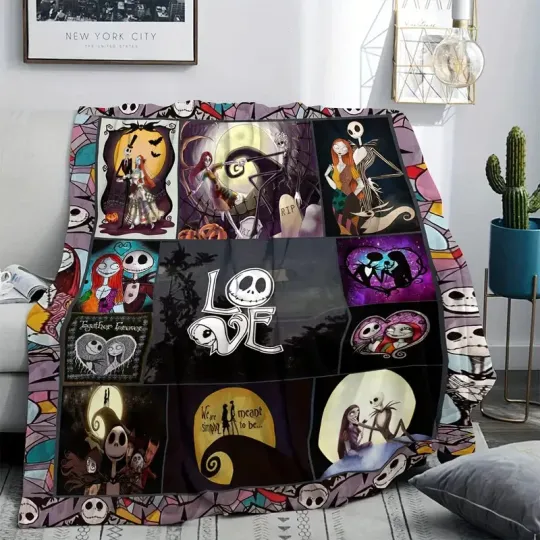 Disney The Nightmare Before Christmas Fleece Blanket, Cartoon Blanket