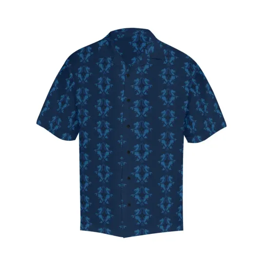Discover Disney Under The Sea Deep Blue Hawaiian Shirt