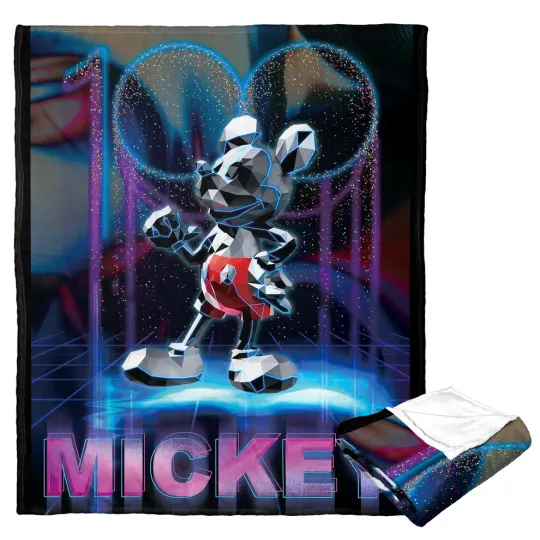 Discover Disney D100 Mickey One Hundred Modern Art Fleece Blanket