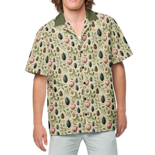 Discover Vintage Bug Botanical Hawaiian Shirt