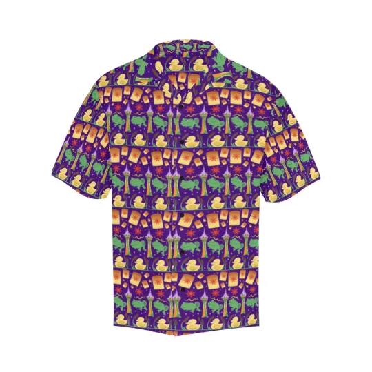 Disney Tangled Rapunzel Magical Hair Character Line Hawaiian Shirt