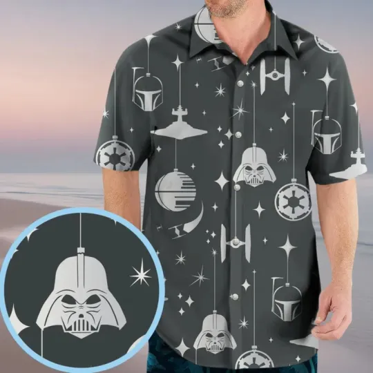 Discover Disney Star Wars Galactic Empire Vacation Black Hawaiian Shirt