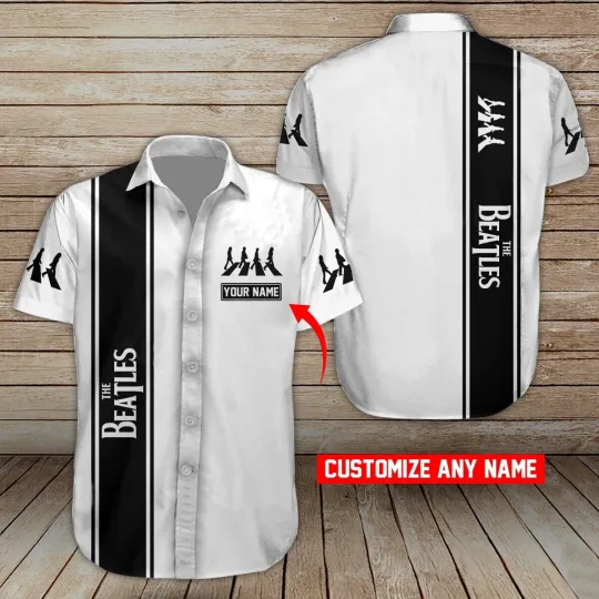 Custom The Beatles Rock Band Hawaiian Shirt Aloha Summer Beach Holiday Shirts