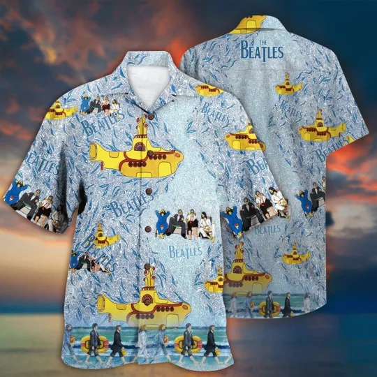 Discover The Beatles Music Band On Beach Aloha Summer Holiday Hawaiian Shirts Fan Gift