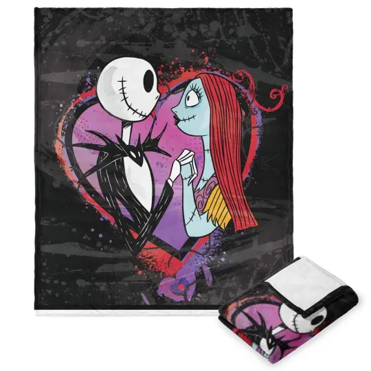 Discover Disney Nightmare Before Christmas Frightful Yet Delightful Fleece Blanket