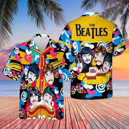 The Beatles Rock Band Hawaiian Shirt Aloha Summer Beach Holiday Shirts Fan Gift