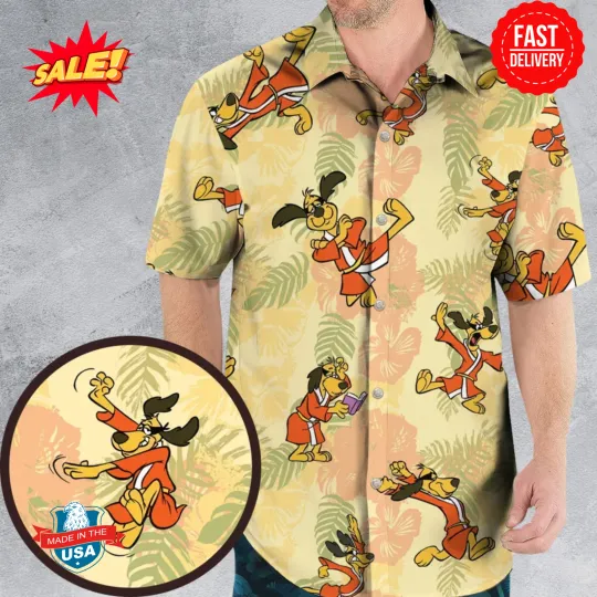 Kung Fu Dog Hong Kong Phooey Hawaiian Shirt