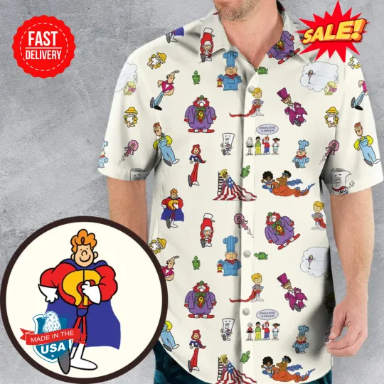 Discover Schoolhouse Rock Characters Hawaiian Shirt