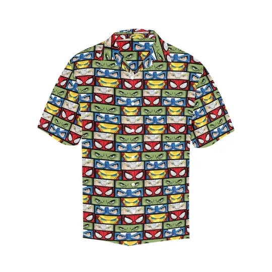 Discover Disney Marvel Avengers Super Heroes Eyes Hawaiian Shirt