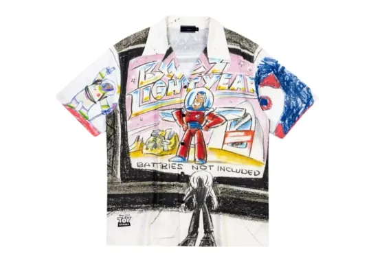 Discover Disney Toy Story TV Buzz Lightyear Drawing Art Retro Hawaiian Shirt