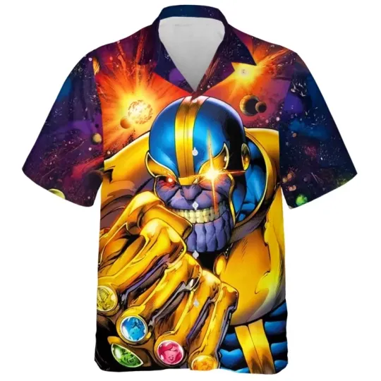 Disney Marvel Thanos 6 Stones Hawaiian Shirt
