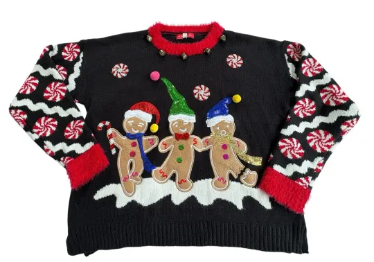 Discover Holiday Gingerbread Sweater Size Large Ugly Christmas Sweater