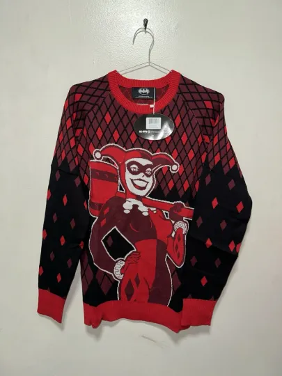 Harley Quinn Hammer Time Ugly Christmas Sweater New Size Small Unisex