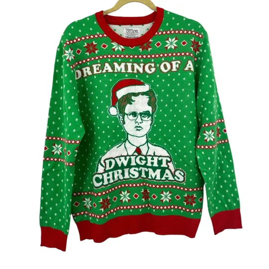 Tipsy Elves x The Office "Dreaming of a Dwight Christmas" Ugly Sweater Sz M