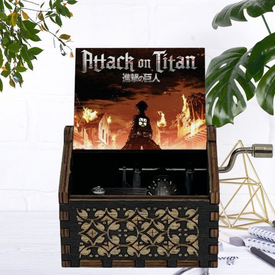 Nice Custom Gift Ideas Anime Attack on Titans Guren No Yumiya Music Box