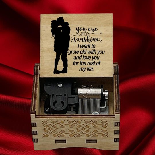 You Are My Sunshine Music Box: Birch Plywood Keepsake