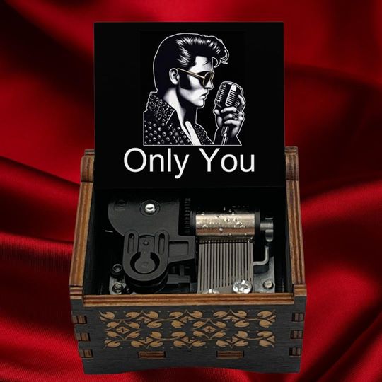 Elvis Presley Music Box - "Only You" Song - Birch Wood
