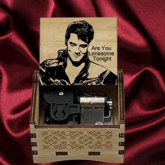 Elvis Presley Music Box: "Only You" Song, Birch Wood
