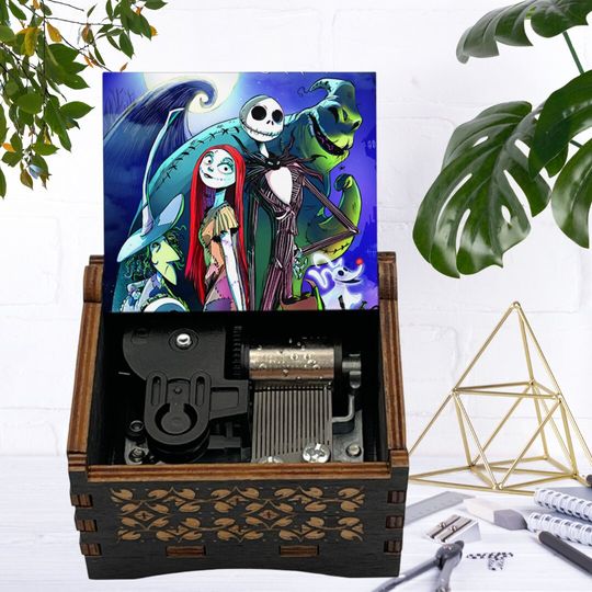 Discover Nightmare Before Christmas Music Box: "This is Halloween" Birch Plywood