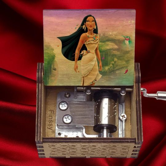 Discover Pocahontas Music Box: Color of the Wind, Birch Wood